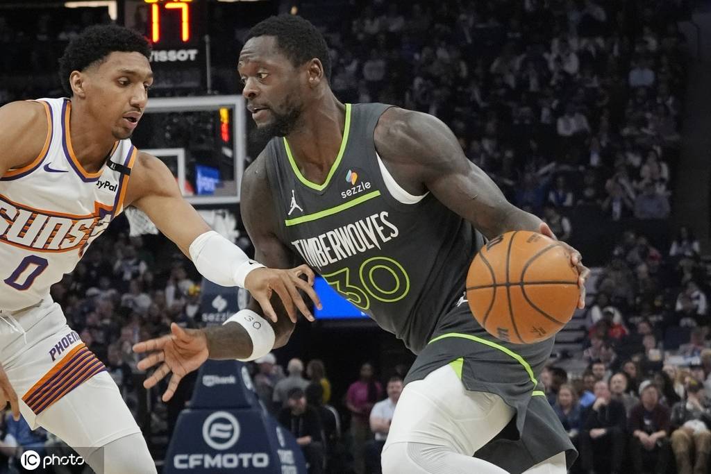 杜兰特23+6布克10+6 兰德尔25+8森林狼击败太阳