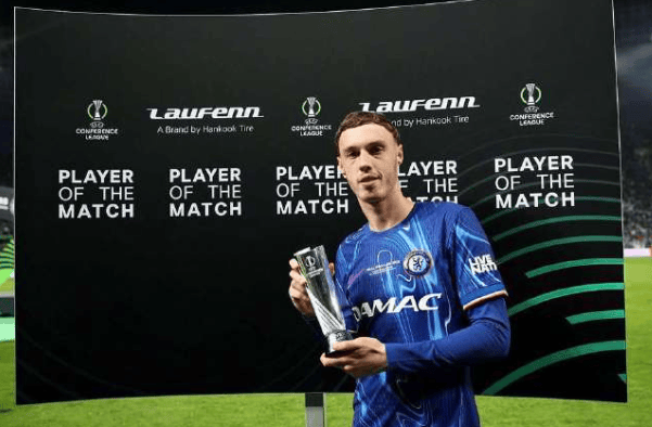 帕尔默当选2025年欧协联决赛最佳球员：关键表现助力切尔西夺冠